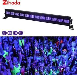 1Set DJ 36W Par Lamp 12 LED Disco UV Violet Black Lights Party Christmas Bar Lamp Laser Stage Wall Washer Spot Light Backlight