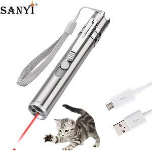 3 in1 800LM Mini Aluminium Alloy USB Rechargeable LED Laser Pointer & UV Torch Pen & Flashlight Multifunction Lamp