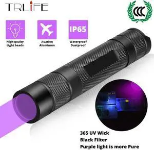 UV Led Flashlight 365nm Scorpion Ultraviolet Light Lanterna for Money Detector Pet Stains Hunting Marker Checker torch 18650