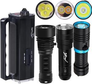 Waterproof Diving Flashlight Dive L2 Underwater uv light 100 Meters  Torch Lamp Camping Lanterna use 26650 18650 Battery