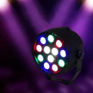 12x3W RGBW Led Flat Par mixed Color Wash effects Stage Lighting For Disco Club Party DMX 512 Master/Save Stage DJ UV Lights