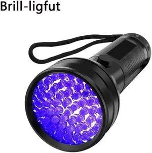 Led Flashlight Blacklight 51 Leds 395nm Ultra Violet Checking Torch Light Lamp Detector for Dog Urine Pet Stains and Bed Bug