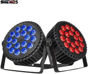 Aluminum Alloy LED Flat Par 18x18W RGBWA Light  UV Wireless DMX 512 Stage Lighting For DJ Disco Party Projector Nightclub