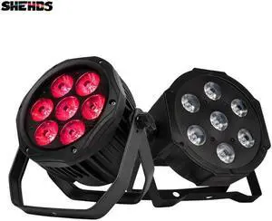 Top Sale  Aluminum IP65 Waterproof 7x18W/12W RGBW+UV LED Par Lights DMX Control For DJ Club Stage Party Disco