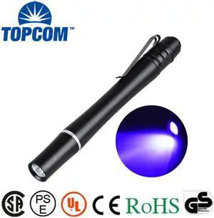 3W uv Light Pen 2*AAA Battery Powered Metal Material Money Inspection LED UV Torch Light Mini Pen Flashlight 395nm