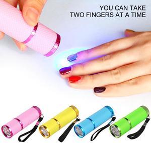 Led Lamp Nail Light for UV Light Nail Polish Dryer Mini Flashlight Torch for Nail Art Manicure Tools 8 Colors To Chose