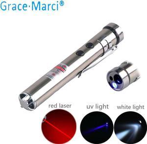 3-in-1LED Pen Flashlight Laser Pointer Flashlight Mini LED Pen Light Waterproof Design Penlight Hanging With Metal Clip