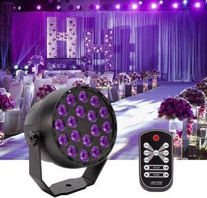 54W LED Stage Light UV LED Par Light Crystal Magic Ball Bulb DMX Controller Purple Lighting Effect for Disco DJ Club Party KTV