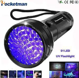 UV Flashlight Black Light, 9 12 21 51 LED 395 nM Ultraviolet Torch Blacklight Detector for Dog Urine, Pet Stains and Bed Bug z50