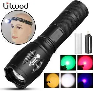 Led Flashlight Torch Xm Waterproof 5 Colors Antennas Self Defence Tactical Portable -l2 U3 Powerful