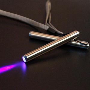 flashlight metal portable ultraviolet flashlight UV lamp stainless steel detection LED torch Battery Powered use AA battery