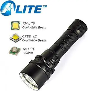 Compact and Powerful Underwater Lantern XML-T6 Cree Led Diving Flashlight Torch with White Uv Red or Yellow Diving Lights