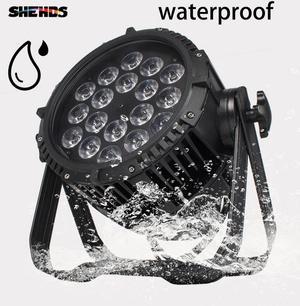 2PCS Waterproof Led Par 18x18W RGBW UV 6in1 18x12W 4in1 DJ DMX Outdoor IP65 Wall Waher Stage Disco Aluminum Concert Light