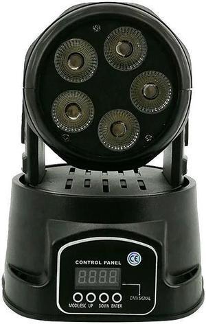Moving Head Light 5X18W RGBWA+UV 6in1  Lamp Stage Lighting Effect Disco Strobe Lights with 10/15channels