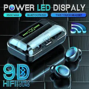 big capacity Power Bank Earphones Bluetooth Wireless Sport In Ear TWS Gaming Headset Noise Earbuds with Mic for IPhone