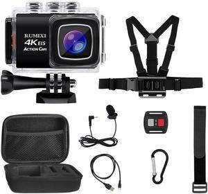 4K Sports Action Camera With EIS Function Remote Controller External Mic 30M Waterproof WIFI Video Recording Cameras Accessories