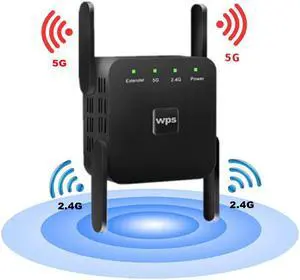 Wireless Wifi Repeater WiFi Extender 2.4G 5G AP Router  Wi Fi Amplifier 5ghz Signal Repeater Wi-Fi Access Point