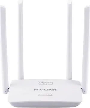 Firmware Wireless Home Router WIFI Repeater Booster Extender Network 802.11 b/g/n 5 Port RJ45 300Mbps White 4 Antennas