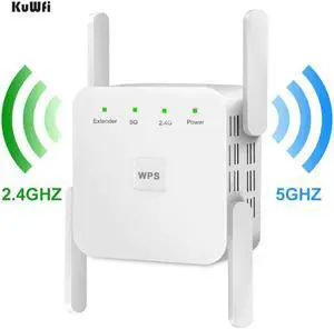 Wireless Wifi Repeater WiFi Extender 2.4G 5G AP Router WiFi Amplifier Signal Repeater support windows xp /win10 mac os etc