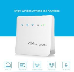 300Mbps 4G LTE Wifi Router Wireless CPE Mobile WiFi with SIM Card Slot up to 32 wifi Users Long wifi Coverage for Home/ Outdoor