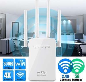 Wifi Repeater Router 300Mbps Dual-Band Wi-Fi Range Extender 2G/3G/4G/LTE Wi-Fi Router 4 Antenna Home Network