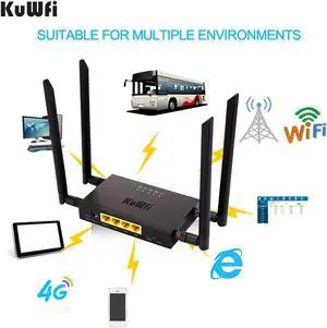 CAT4 4G LTE CPE Car WiFi 300Mbps Industry Wireless Router High Speed CPE Router with SIM Card Slot /4pcs External Antenna
