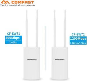 2.4G&5.8G 300Mbps~1200Mbps 48V PoE 27dBm Outdoor wireless AP CPE wifi router signal booster base station with antennas for park