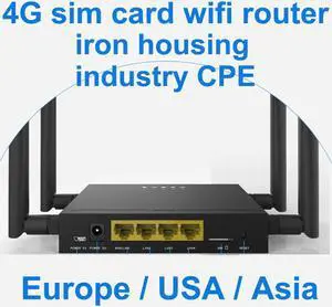 300Mbps 4G LTE WiFi Router CAT4 Industrial CPE strong signal Suport 32 Wifi users With Sim Card Slot