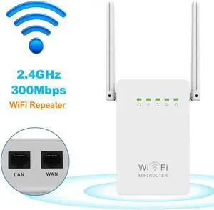 300Mbps WiFi Router Amplifier Network Expander Repeater Power Extender Roteador 2 Antenna for TP   Router