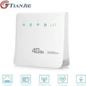 D921 Unlocked 300Mbps 4G LTE CPE Mobile WIFI Router with LAN Port Support SIM card Portable Wireless Router