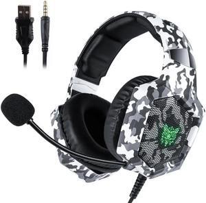 K8 Gaming Headset Wired Stereo Headphones Noise-canceling With Mic LED Lights Earphone For PS4 XBox One PC Laptop Tablet