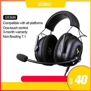 G936N Gamer Earphones 7.1 Virtual Gaming Headsets Surround Sound USB 3.5mm Noise Cancelling Headphones  for PS4 PC Games