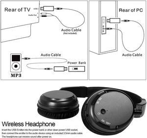 Wireless Headset Rechargeable Multifunction Stereo Headphones Ecouteur with radio fm transmitter for  PC Pad Phones MP3