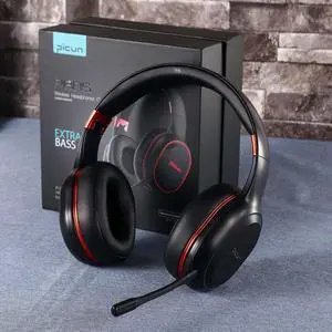 bluetooth Over-Ear Headphones  RGB LED Light Foldable Gaming Headset with Mic For Gamer PC Phones