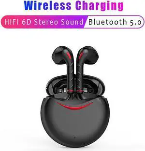 TWS Bluetooth 5.0 Earphones case touch earburds HIFI 6D Stereo Wireless charge Headphones Gaming Headset with dual microphone