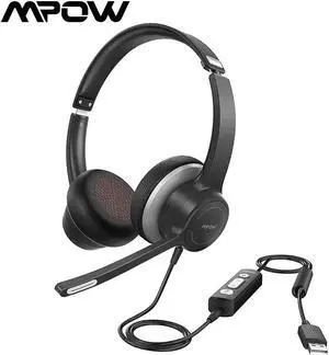 BH328 Wired Headphones USB 3.5mm Computer Headset With Noise Reduction Microphone Wired Earphone For PC Phone Office Driver