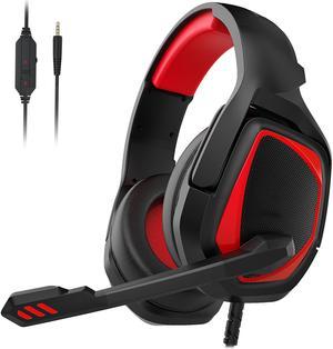 PS4 Headset MH602 Gaming HeadsetXbox one Stereo Gaming Headphone with Noise Cancelling with inline Control for PS4 Xbox 1 PC Laptop MacBlack Red