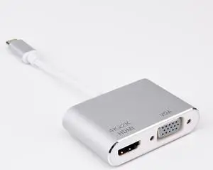 USB to VGA Adapter,USB 3.1/m to HDMI / F (4K * 2K) + VGA adapter (DP mode) Multi-Display Video Converter- PC Laptop Windows7/8/8.1/10,Desktop, Laptop, PC, Monitor, Projector, HDT