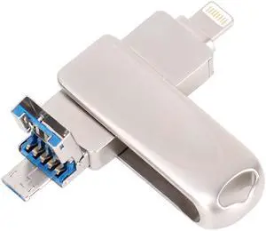 USB Connector, Set of Three Interfaces, Metal Texture and Mini Pocket Combination, Fancy Rotation, Safe and Stable, Plug and Play