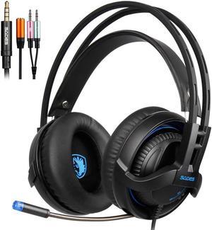 Gaming Headset Surround Sound Stereo With Mic 3.5MM Jack Multi-Platform Over-ear Headphones For New Xbox One/PC/PS4/Smartphones(SA935)