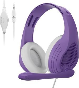 PS5 Gaming Headset with Mic - A9S Over-Ear Gaming Headphones Stereo Compatible with PS4 Xbox One PC Computers Laptop PSP Smartphones Tablets Mac iOS- Purple