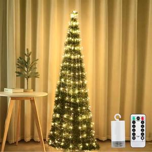 Outdoor Christmas Decorations LED Lights for Christmas Tree, Indoor Led Strip Lights for Bedroom 200 LED 8 Modes Party Home Holiday Decor(Warm White)