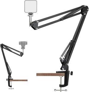 Webcam Stand with Streaming Lights, Webcam Mount with Adjustable Led Video Light, Video Conference Lighting Kit Plug and Play, for Streaming Photography Vlogging W8 C922 C930e C930 C920 C615