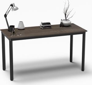 Computer Desk 39 inch Small Size PC Table for Home Office, Sturdy Gaming Writing Desk Workstation Dining Table Black Metal Frame Boak