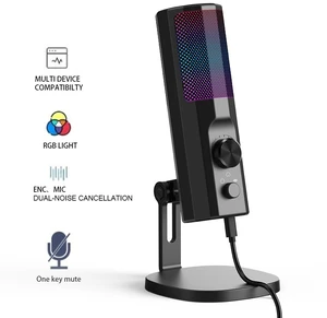 INMISS USB Gaming Microphone, RGB Condenser Mic with 3 Polar Patterns, ENC Dual Noise Cancelling, One Key Mute, 3.5mm Zero Latency Monitoring Jack for Streaming Podcast Recording INMISS USB Gaming Microphone, RGB Condenser Mic with 3 Polar Patterns, ENC Dual Noise Cancelling, One Key Mute, 3.5mm Zero Latency Monitoring Jack for Streaming Podcast Recording
