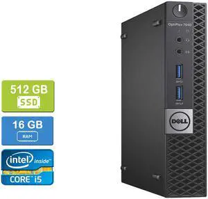 DELL 7040 MICRO Intel Core i5-6600T 2.70 GHz, 16GB, 512GB SSD, Win 10 Pro