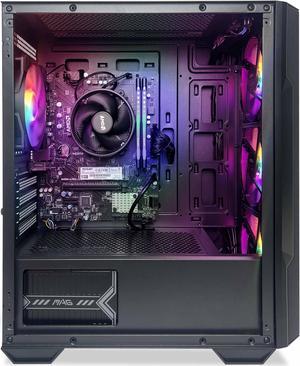 NSX Gaming PC | AMD Ryzen 5 5600G | 16GB DDR4 3600 | 512GB M.2 NVME SSD | RGB Fans | Windows 11 Home 64-bit Ready | Integrated Graphics | Built in USA | 1 Year Warranty