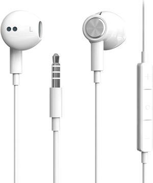 HiRes Extra Bass Earbuds Noise Isolating inEar Headphones Wired Earbuds with Microphone for iPhone iPad MP3 Huawei Samsung Lightweight Earphones with Volume Control 35mm Jack Headphones