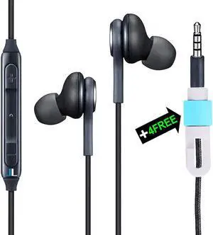 2 Pack Earphones Earbuds Headphones Wired In-Ear Headset with Microphone and Volume Control for Samsung Galaxy S8 S9 S10, Apple iPhone, iPod, iPad and All other 3.5mm Aux Audio Output Devices, Model 3