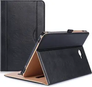 Leather Case for Galaxy Tab A 10.1-inch 2016 (SM-T580 T585 T587) Stand Folio Cover for Galaxy Tab A 10.1 Tablet (NO S Pen Version) with Multiple Viewing Angles Card Pocket -Black